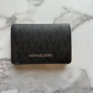Michael Kors black logo mini wallet
